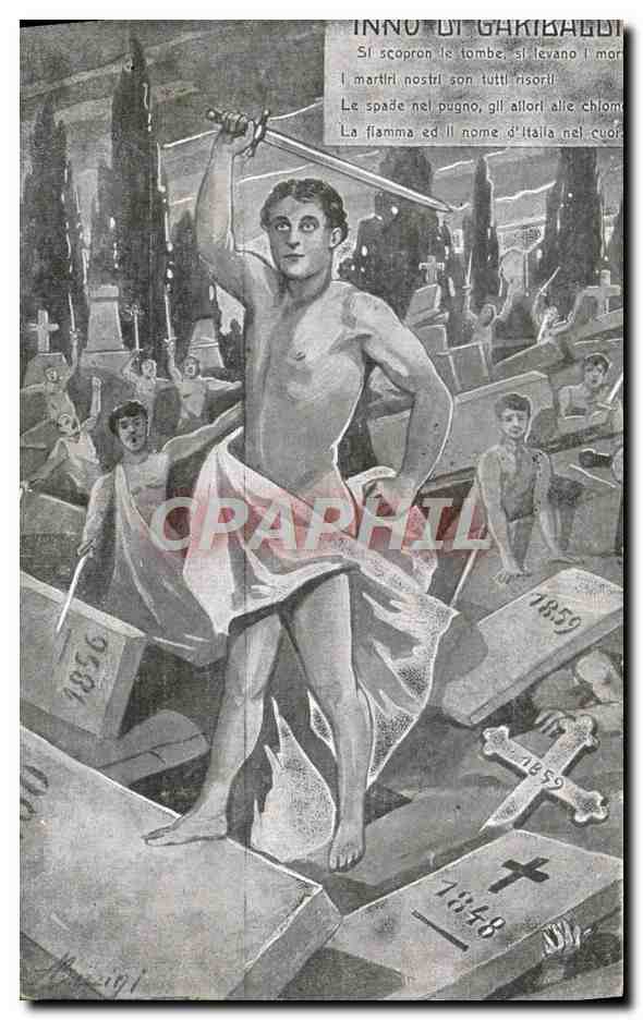 Inno di Garibaldi — illustration patriotique — éditeur inconnu, n° de série non visible - Anverso