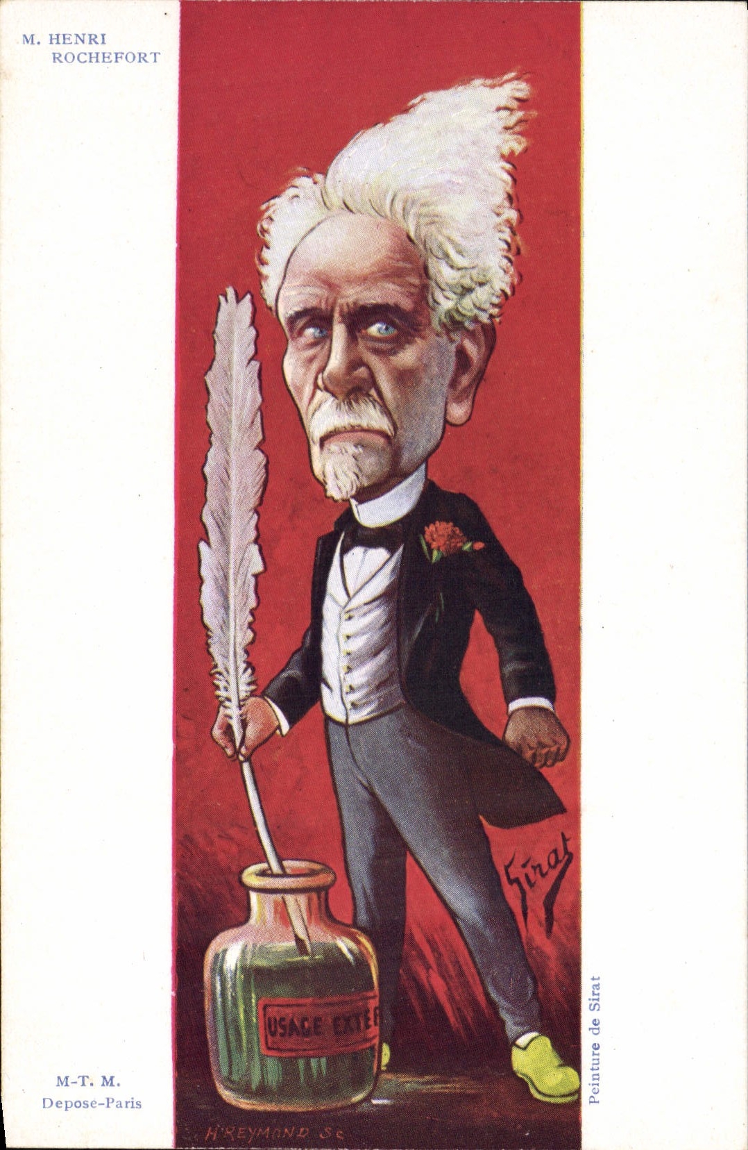 M. Henri Rochefort — caricature — Peinture de Sirat, H. Reymond & Cie
