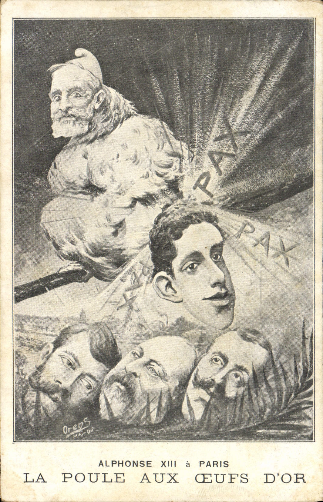 CPA Alphonse XIII a Paris La poule aux oeufs d'or 