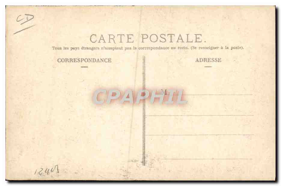 CPA Theophile rend son tablier  — Rückseite