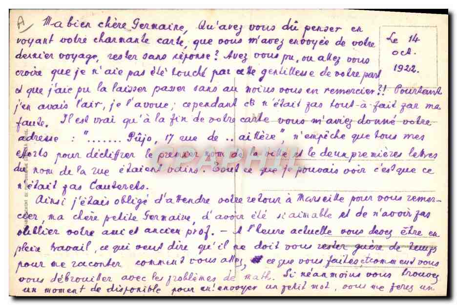 Observatoire de Nice - Mont Gros — Édition Giletta, n°102 — Rückseite