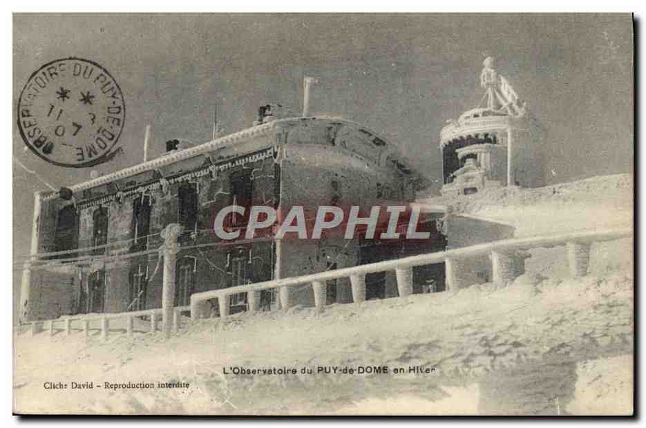 CPA L'Observatoire du Puy de Dome en hiver