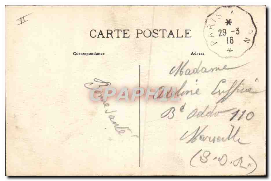CPA Lyon Un coin du parc vers l'Observatoire  — Rückseite