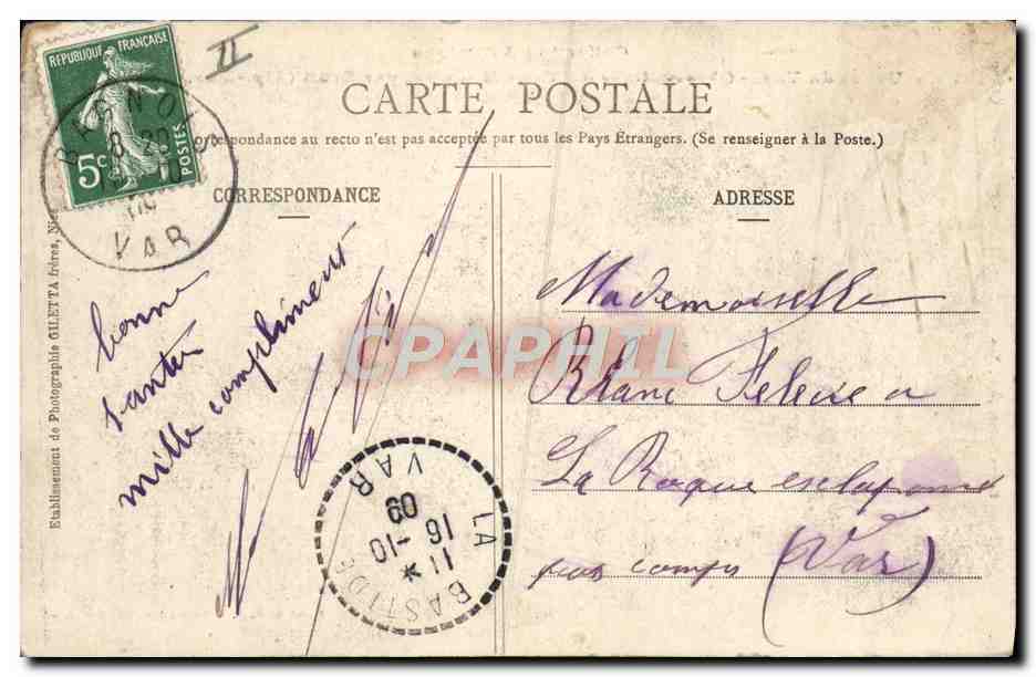 CPA Vallee du Var Observatoire du Mont Mounier par Beuil — Rückseite