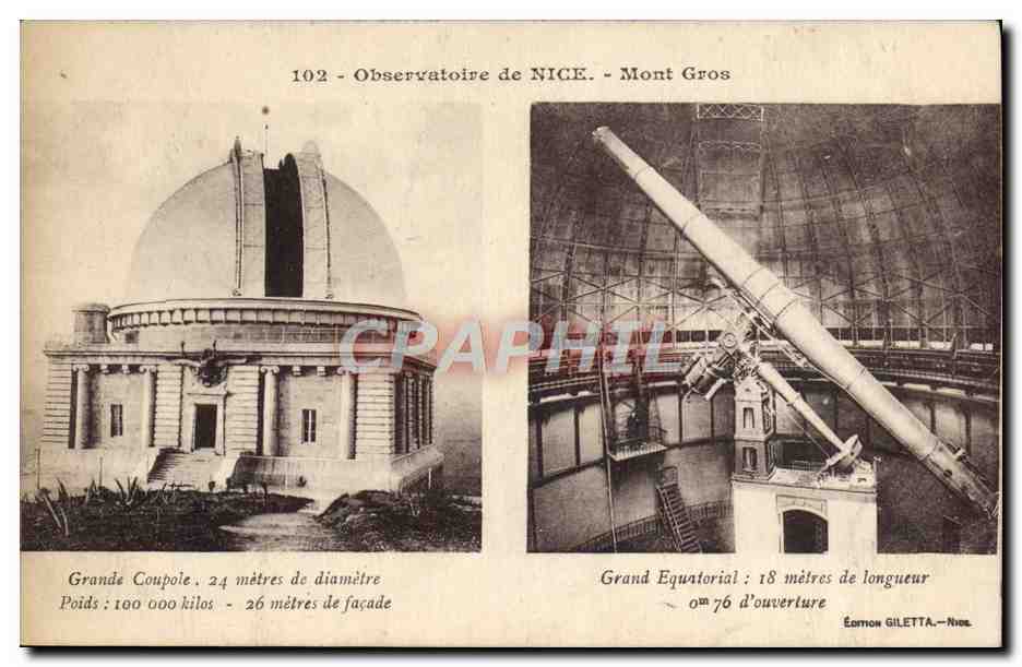 Observatoire de NICE - Mont Gros — Édition GILETTA-Nice, n°102