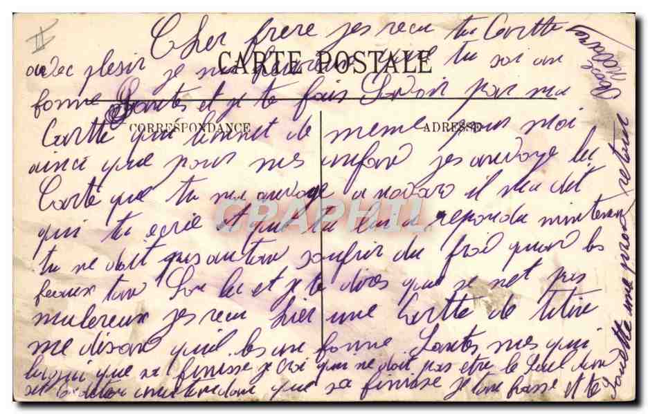 Marseille — Paquebot en pleine Mer — LL. n°298 — Verso