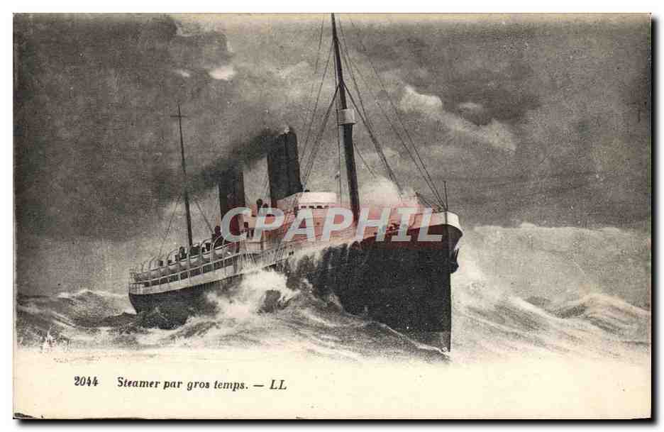 Steamer par gros temps — LL — n° 2044