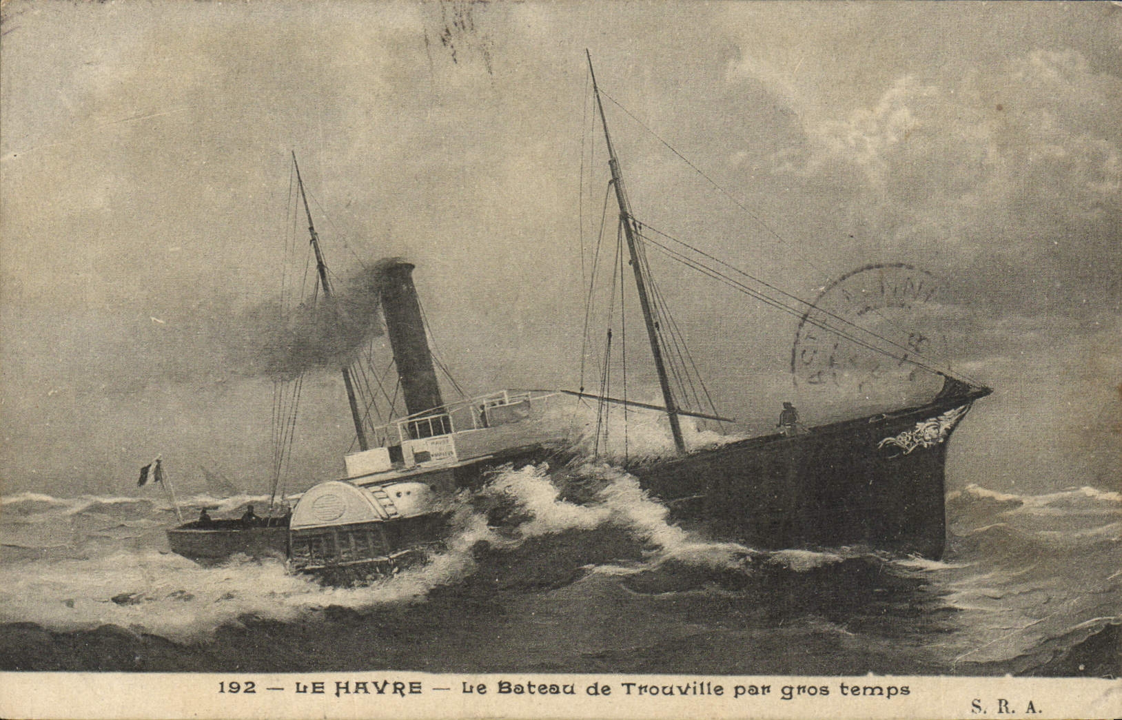Le Havre — La nave di Trouville in mare agitato — S.R.A.