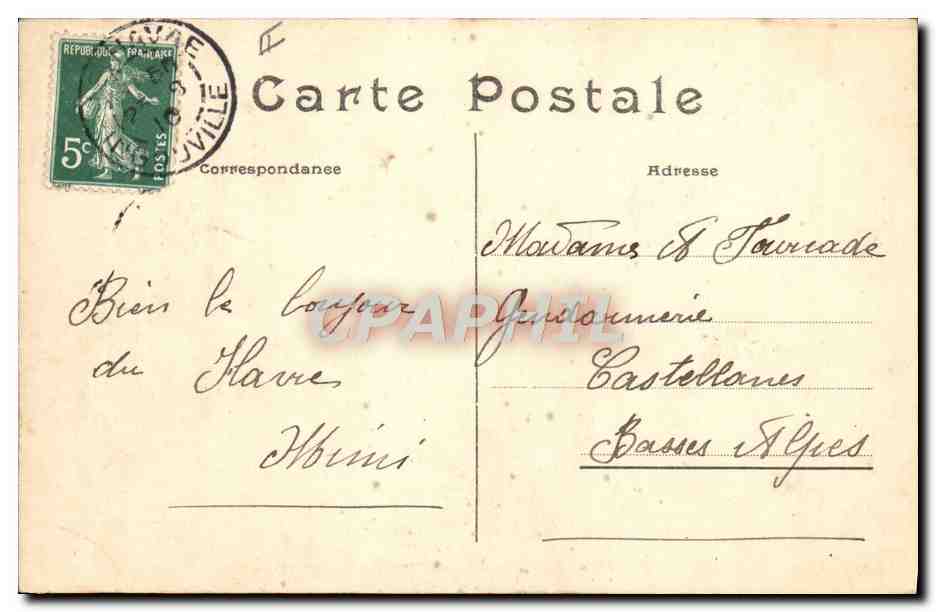 Le Havre — La nave di Trouville in mare agitato — S.R.A. — Verso