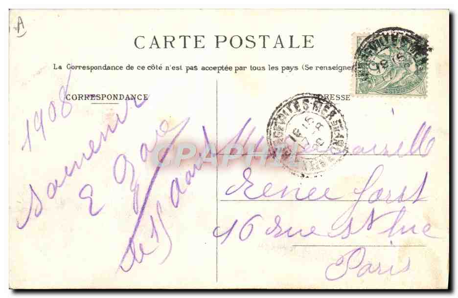 Dieppe — Départ du paquebot — Édition des Galeries Parisiennes — Reverso