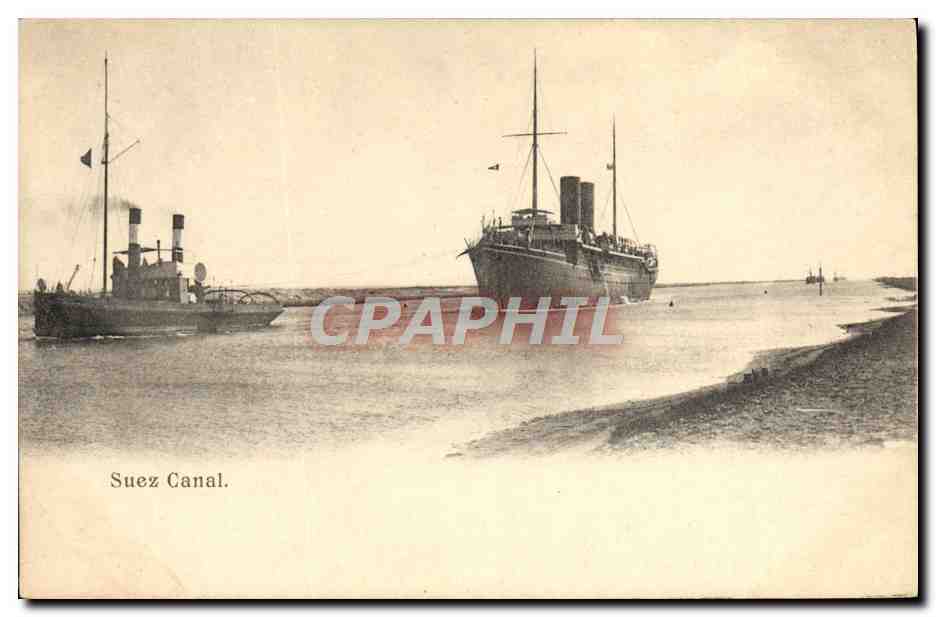 CPA Bateau Paquebot Suez Canal Egypt Egypte