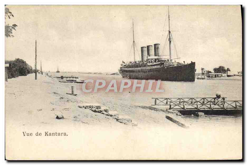 Vue de Kantara — vue portuaire avec navire à vapeur — éditeur inconnu