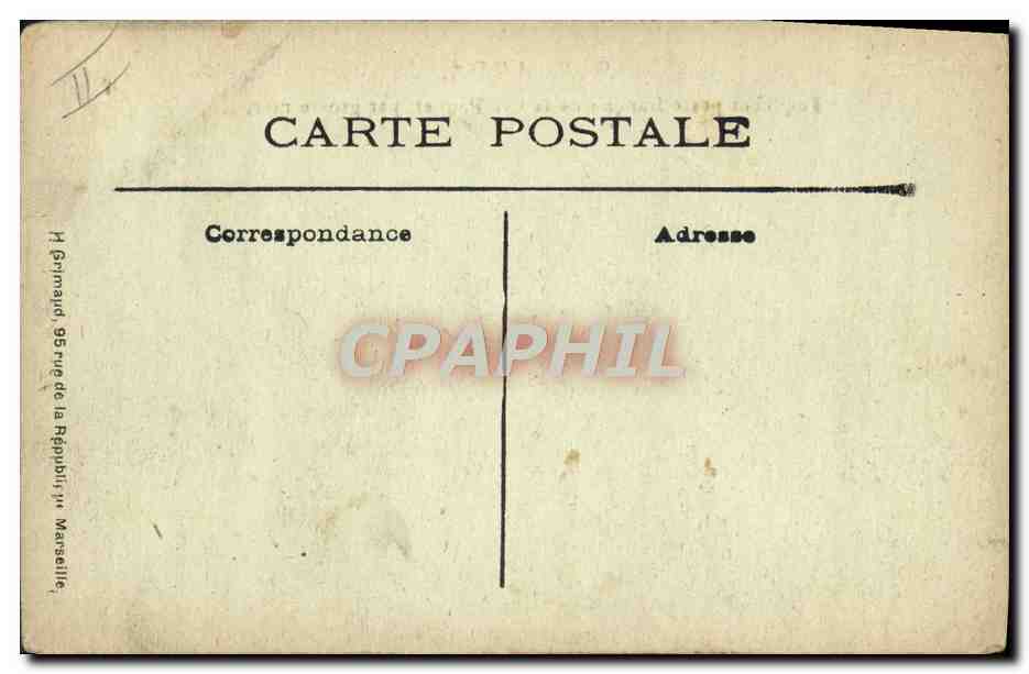 S.S. ABDA — Paquebot poste français de la Cie Paquet, par grosse mer — H. Gépraud, 95 rue de la République, Marseille — Verso