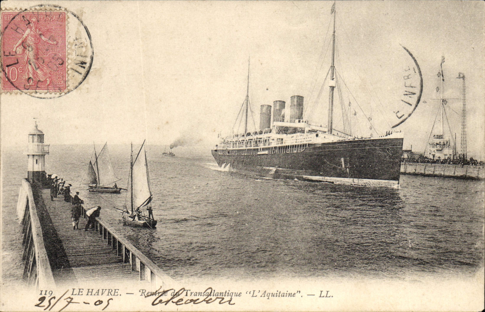 Le Havre — Retraite du Transatlantique "L'Aquitaine" — LL. 119