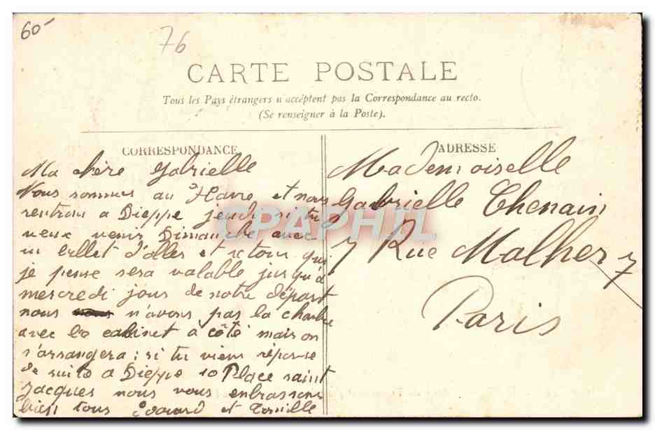 Le Havre — Retraite du Transatlantique "L'Aquitaine" — LL. 119 — Reverso