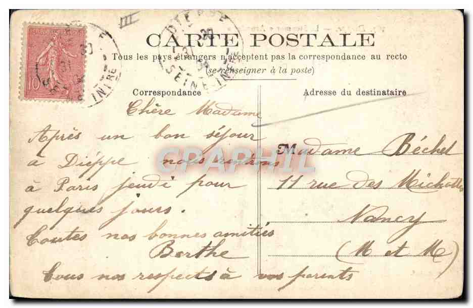 Dieppe — Le Steamer « Arundel » — E. Merchaud, n°367 — Reverso