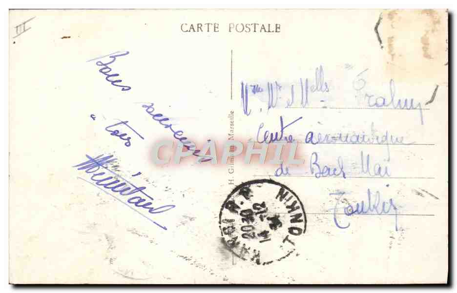 SS D'ARTAGNAN — Paquebot des Messageries Maritimes (par grosse mer) — H. Glimot, Marseille — Reverso