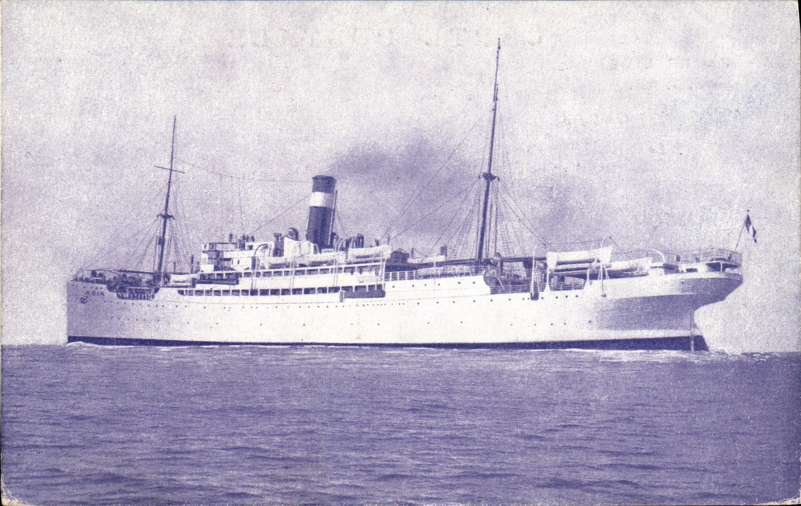 S.S. Asia — Navire de la ligne Fabre — Éditeur IMP. MAURIN ET PAGES
