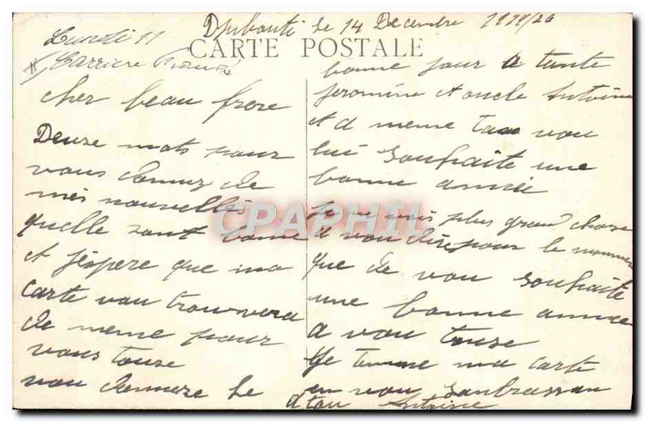 S.S. D'ARTAGNAN — Buque de las Messageries Maritimes (en mar grueso) — editor no visible — Reverso