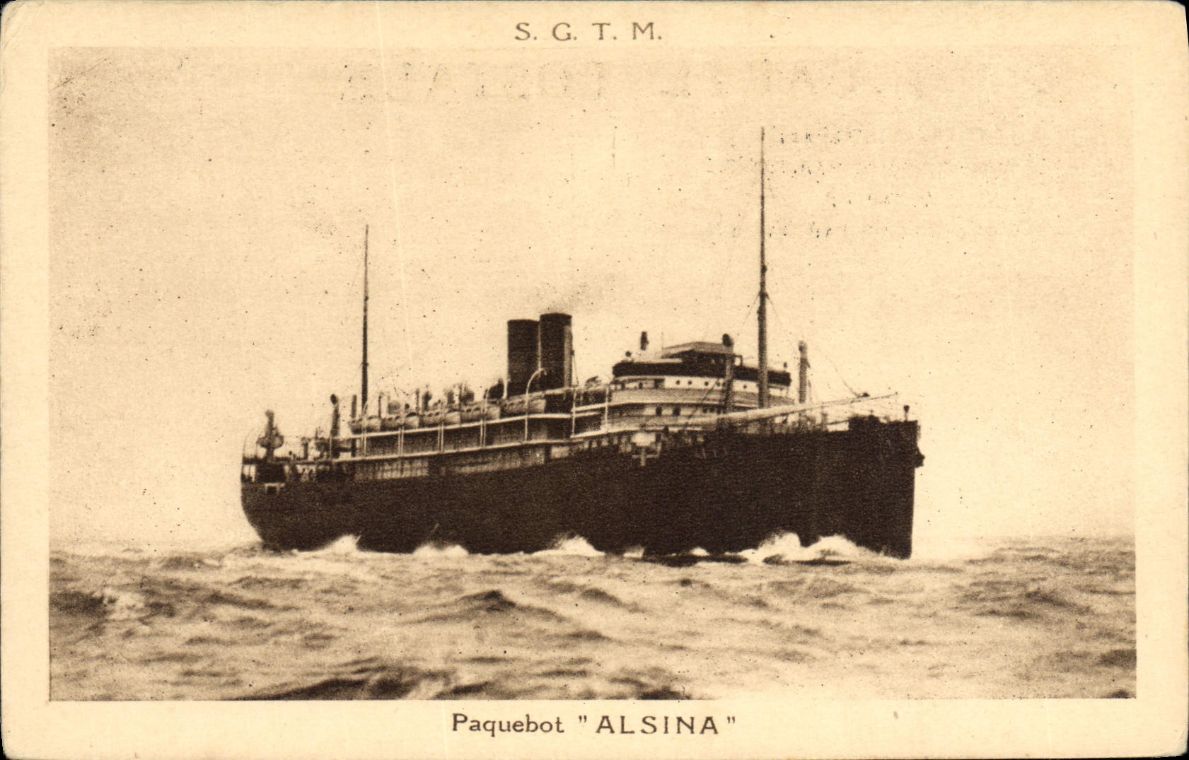 CPA Bateau Paquebot Alsina SGTM