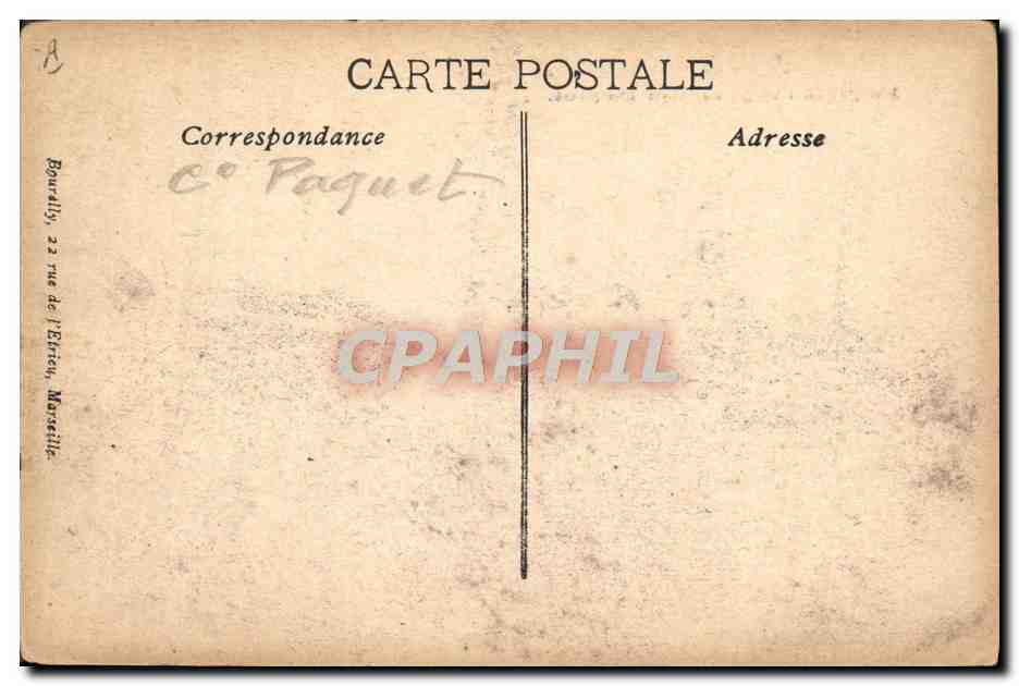 Paquebot ABDA — Cie Paquet — éditeur CPAPHIL — Verso