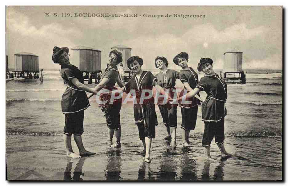 Boulogne-sur-Mer — Groupe de Baigneuses — Bagot-Baud Édit. Boulogne-sur-Mer