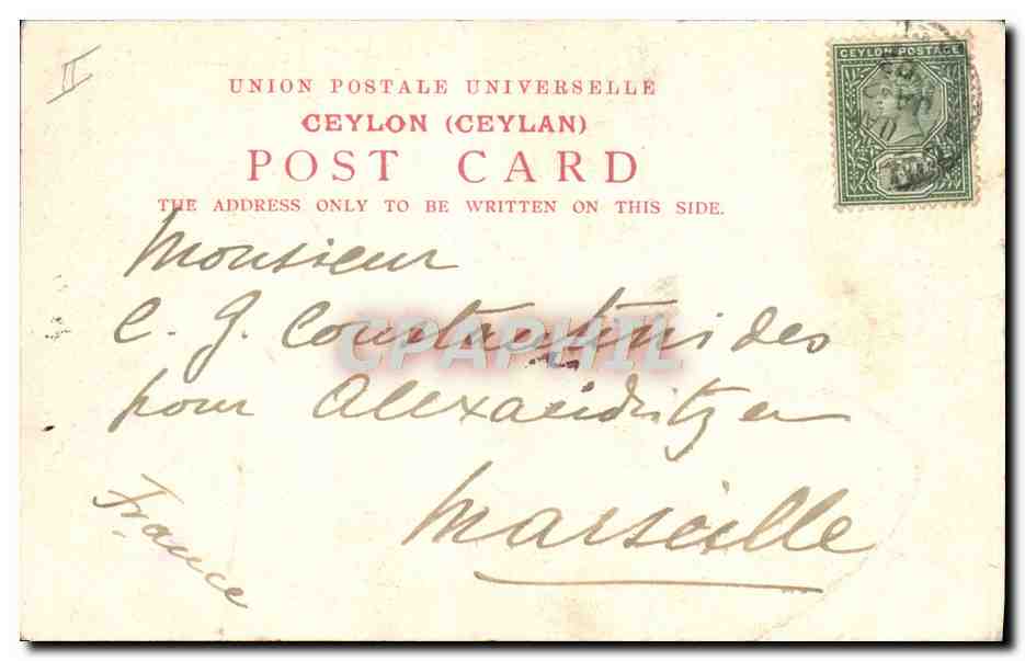 CPA Elephant An elepahnt Kraal Ceylon  — Rückseite