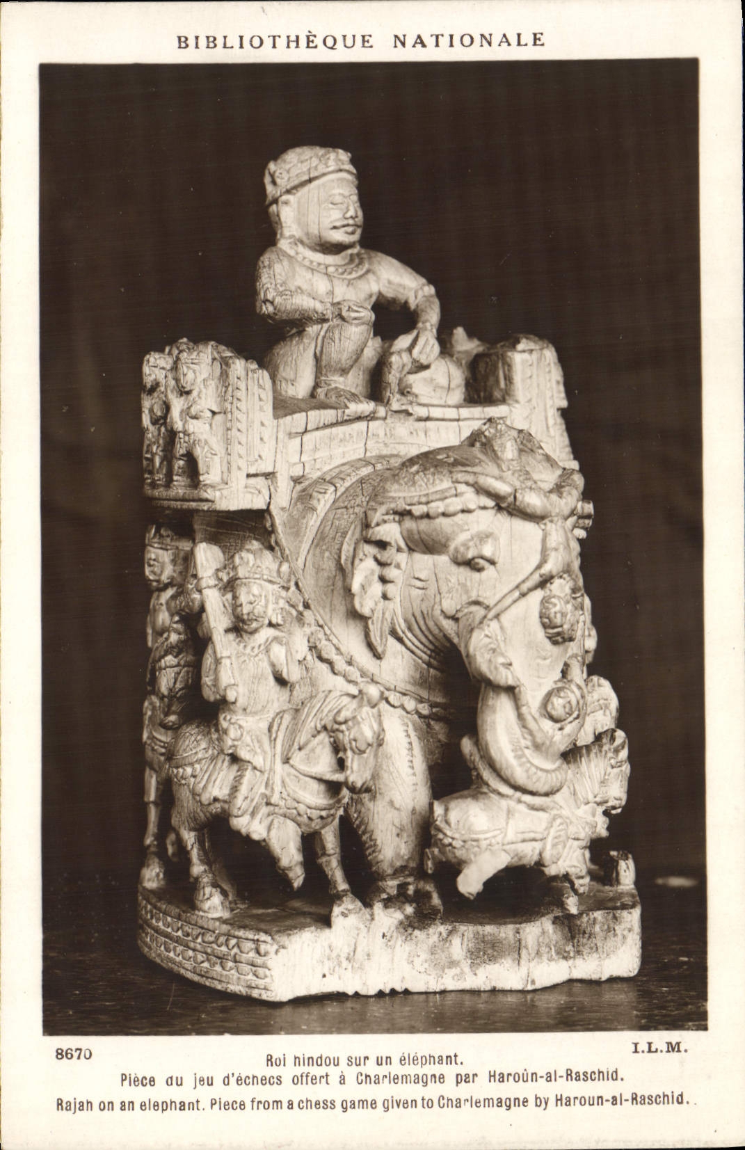 CPA Elephant Bibliotheque nationale Roi hindou sur un elephant