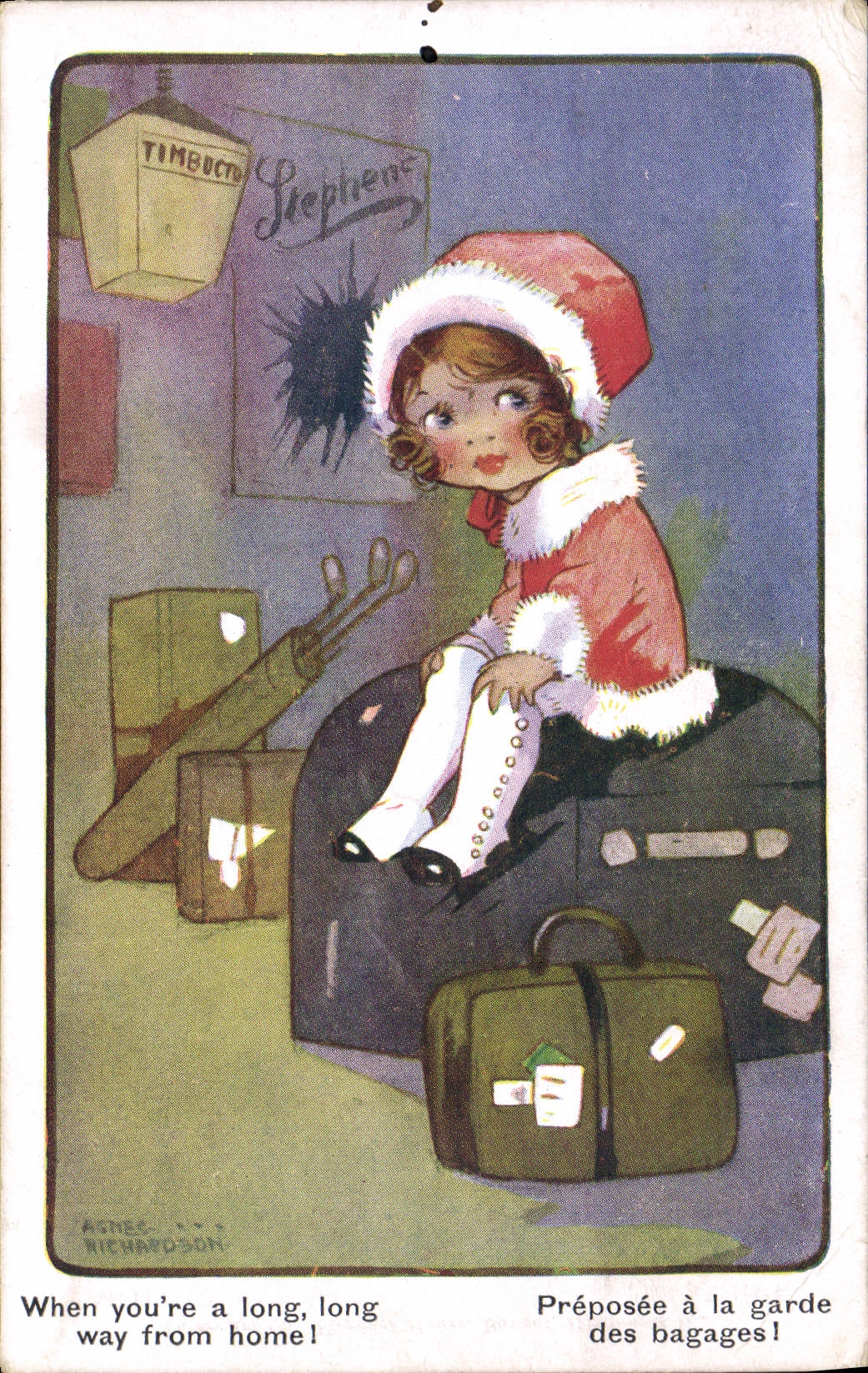 CPA Fantaisie Illustrateur Agnes Richardson Enfant