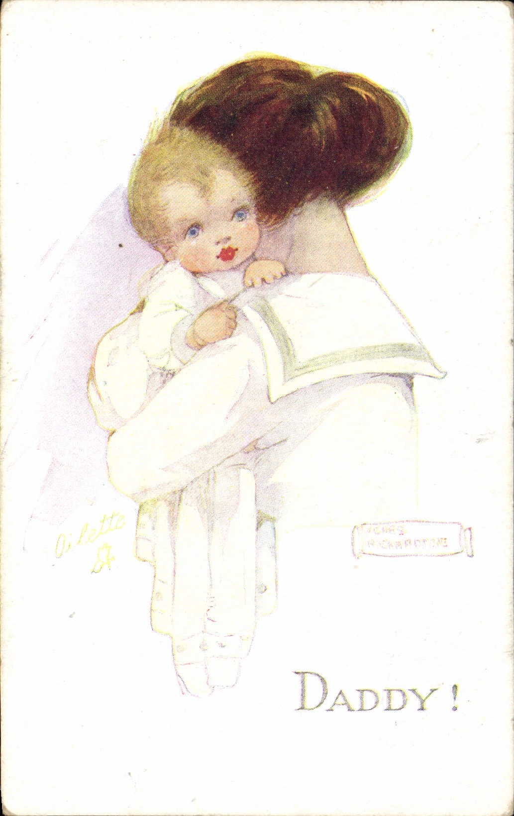 CPA Fantaisie Illustrateur Femme Enfant Agnes Richardson
