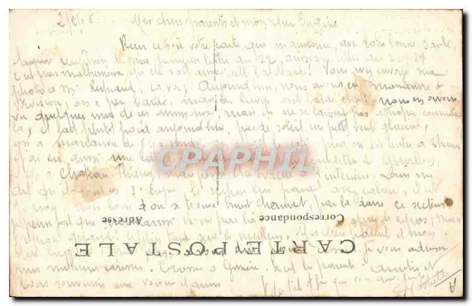 Prigionieri tedeschi che attraversano Reims — Imp. Baudinière, Nanterre — Visé Paris N° 70 — Verso