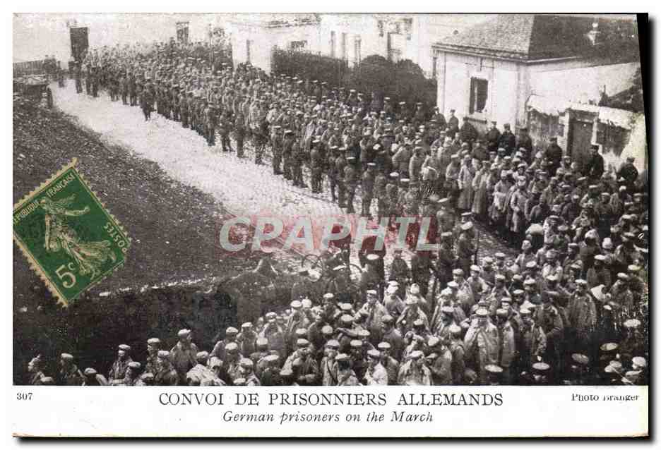 Convoyo de prisioneros alemanes — Foto Draenger, n° 307