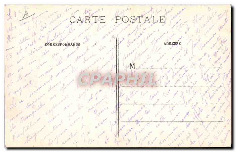 Prisioneros alemanes en las calles de Soissons — Visé París 148 — Reverso