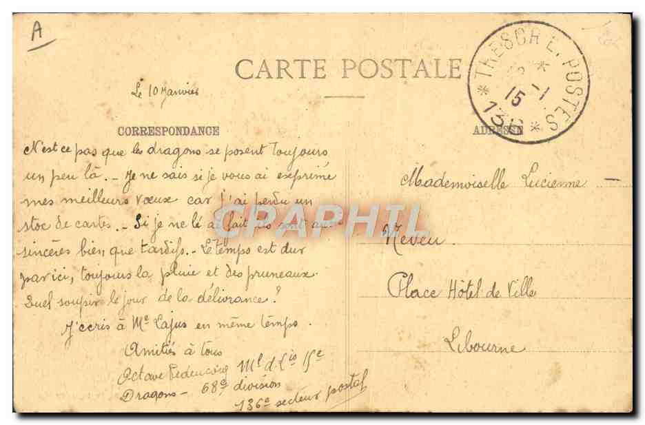 Prisioneros alemanes — La Guerra de 1914 — Lunéville-Photo, P. R., 13, Pl. de la Iglesia — Reverso
