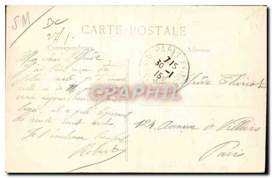 Prigionieri tedeschi a Reims — La guerra del 1914. — L. C. H. Paris — Verso