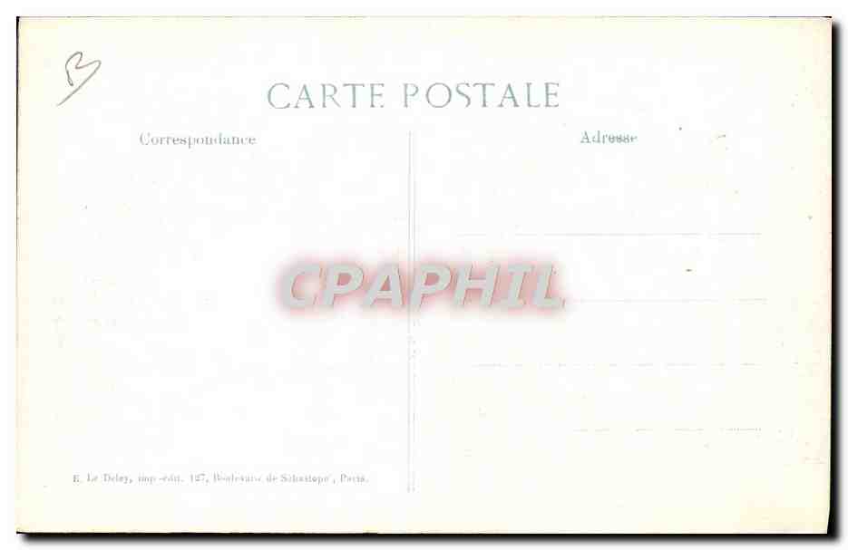 Prigionieri tedeschi in una strada di Soissons — dopo il bombardamento — E. Le Delay, editore 1917 — Verso