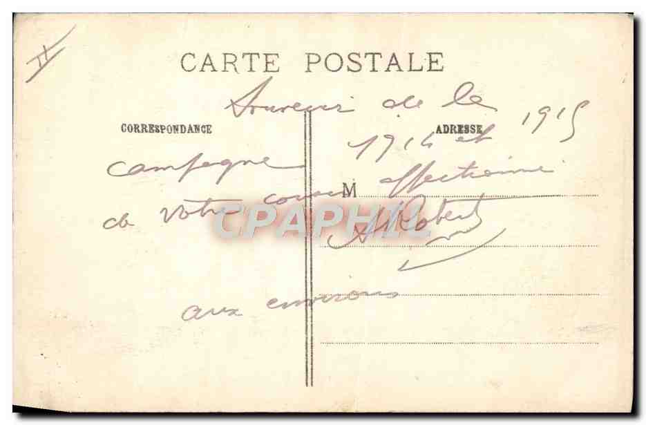Toma de CARENCY (P.-de-P.) — Comandancia alemana y prisioneros boches — Allemon Béthune — Reverso