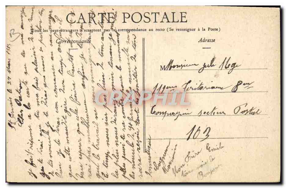 Espions au mur — scène de guerre 1914 — d'après l'Illustration, éditée par 'GEO' n°13 — Verso