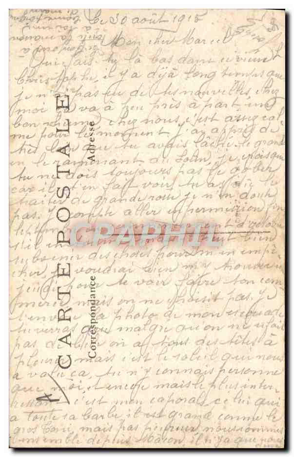 El interrogatorio de un oficial alemán espía — EN ALTA ALSACIA — A. Richard & Fils, du Temple-Pavin, Vino N° 277 — Reverso