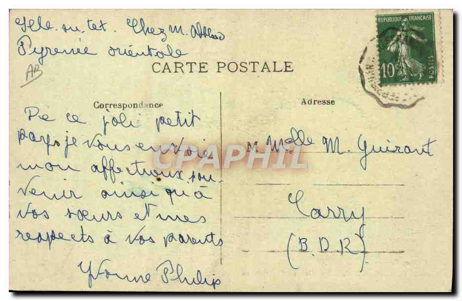 CPA Folklore Perpignan Groupe de Catalanes — Verso