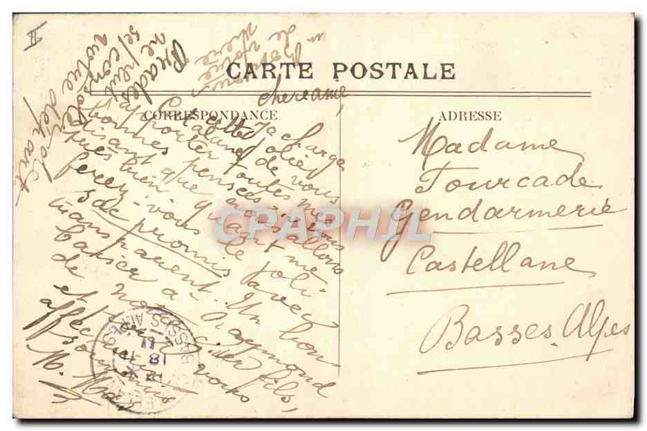 CPA Folklore Type de Catalane — Verso