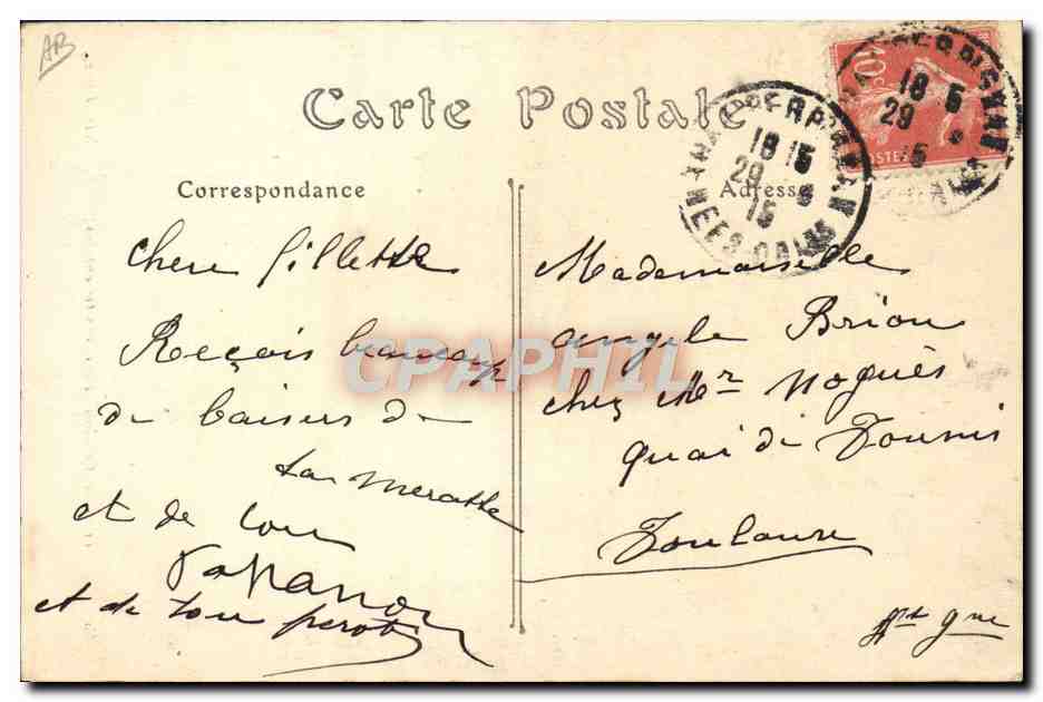 CPA Folklore Type de Catalan  — Verso