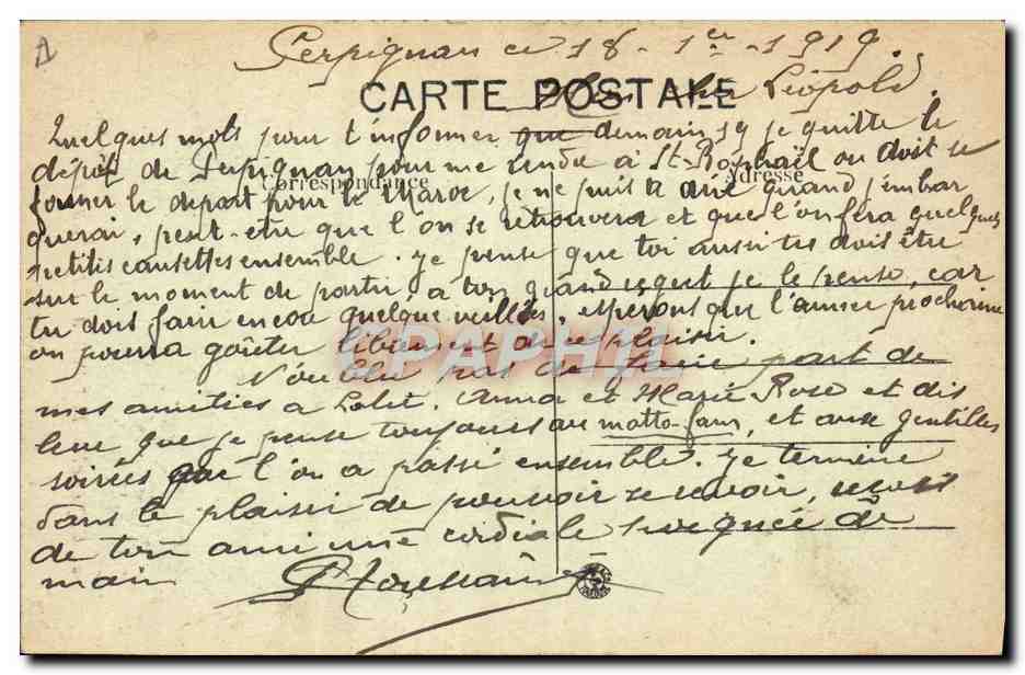 CPA Folklore Catalane buvant a la regalade  — Verso