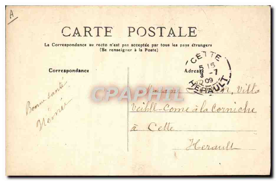 CPA Folklore Catalane allant a la fontaine — Verso