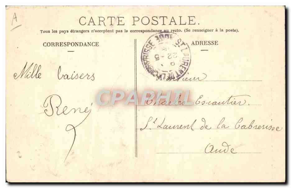 CPA Folklore Pyrenees Jeunes Ossalois en costumes  — Verso