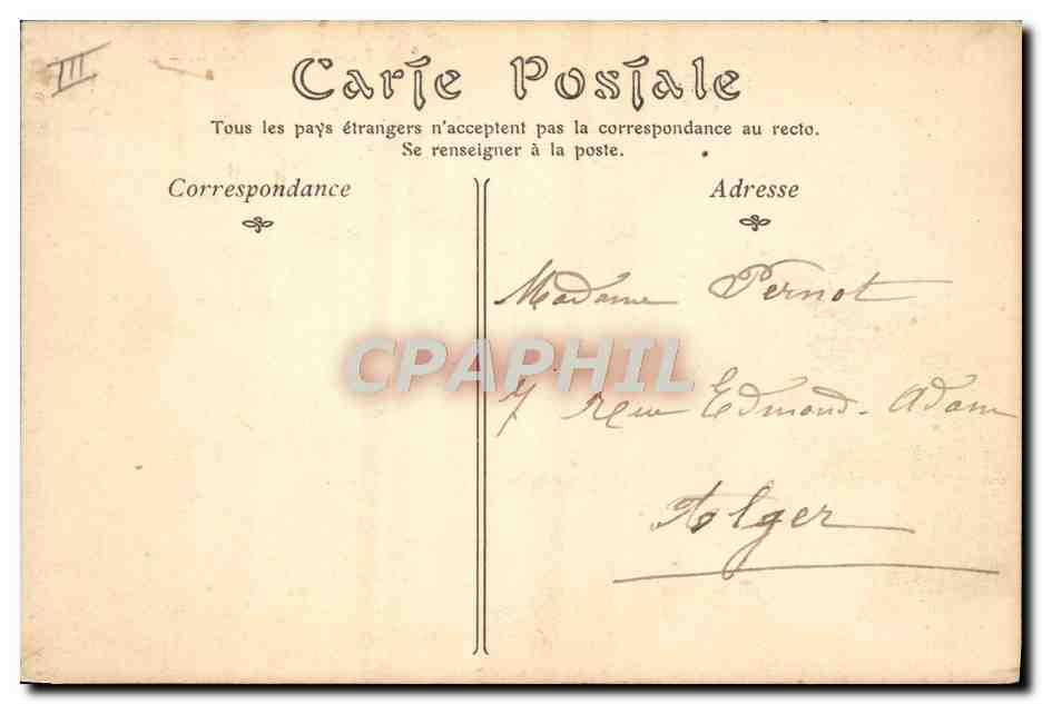 PARIS — Parc Montsouris, L'Observatoire — éditeur inconnu, n° 216 — Rückseite