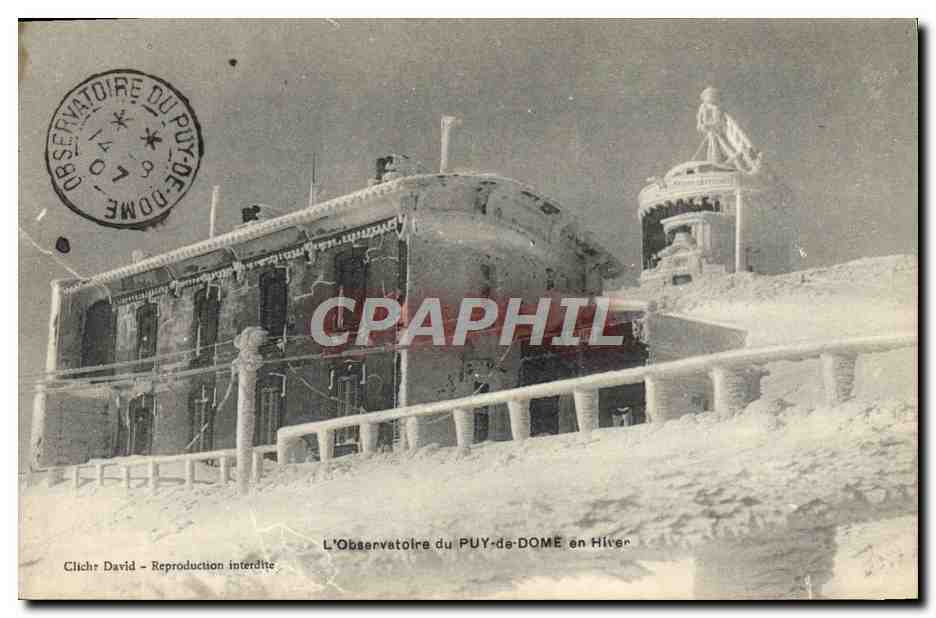 CPA Astronomie L'Observatoire du Puy de Dome en hiver