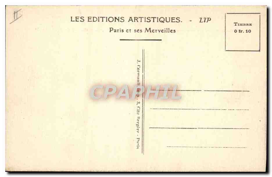 CPA Astronomie Paris L'Observatoire du parc Montsouris  — Rückseite