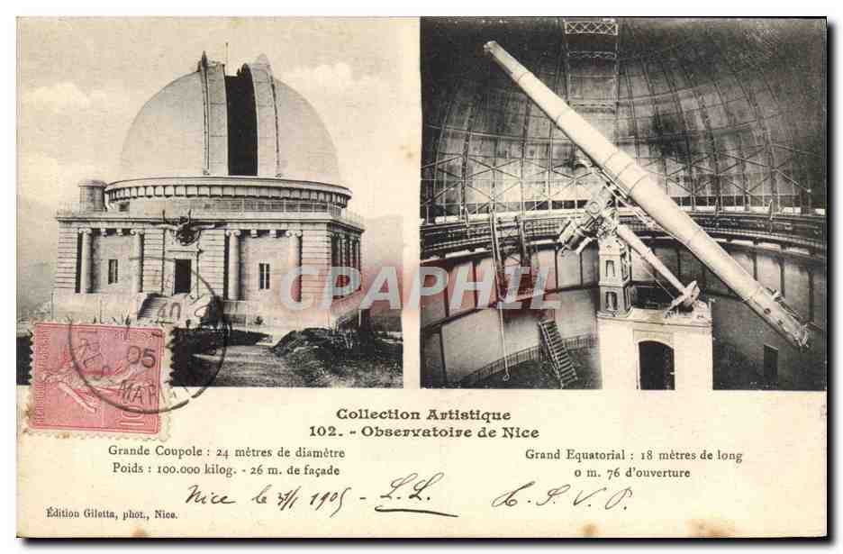 Observatoire de Nice — Collection Artistique 102 — Édition Gilotta, Nice