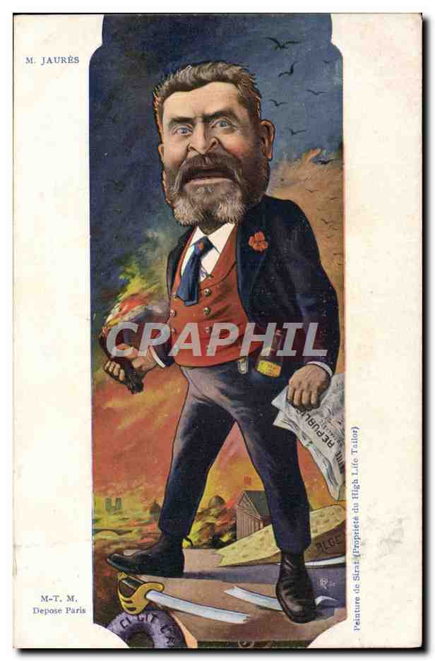 CPA Politique Satirique Jaures 